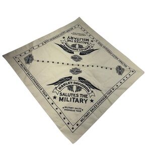 Harley Davidson Salutes The Military Bandana Handkerchief